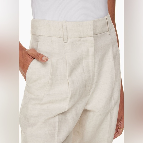Aritzia Carrot Linen Pant - Natural - Sz 8 - Picture 3 of 5